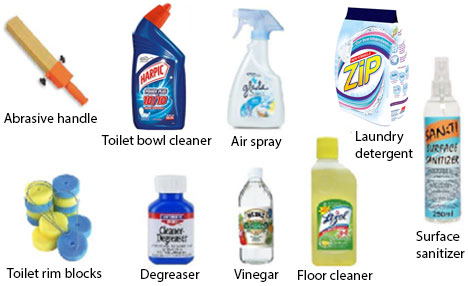 Production of Cleaning Agents, Deodorants and Cosmetics - Home cleaning agents
