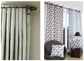 Types of household linen - Curtains and Draperies