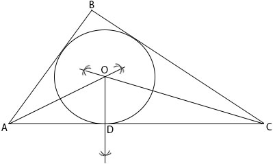 Geometric Construction: Triangle - Types of triangle - Inscribed circle to a given triangle